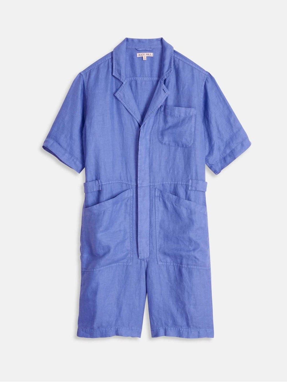 Alex Mill Standard Short Jumpsuit in Linen - French Blue